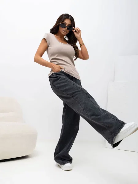 Gulerat tricou Rue Paris bej