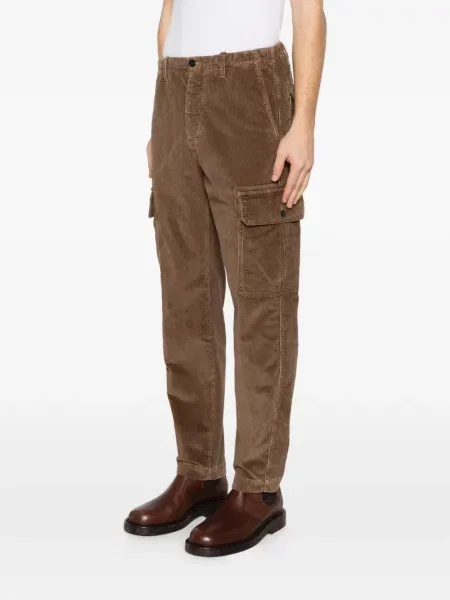 Pantaloni cargo Incotex de catifea cord maro