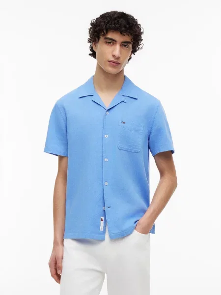 Tommy Jeans Cămașă azur albastru