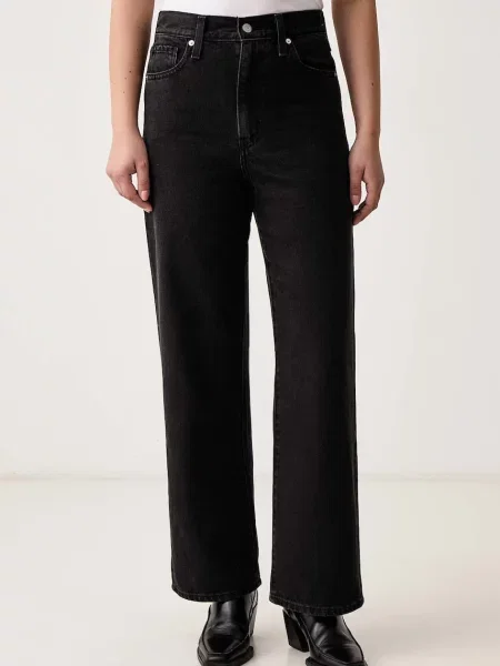 Levi's blugi straight pentru femei HIGH WAISTED STRAIGHT negru