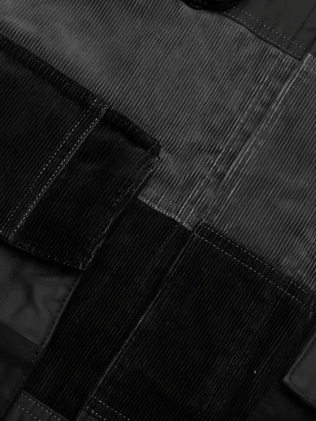 Geacă Neighborhood de catifea cord negru