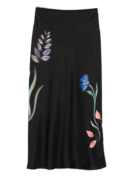 Fustă midi Dorothee Schumacher până la genunchi negru