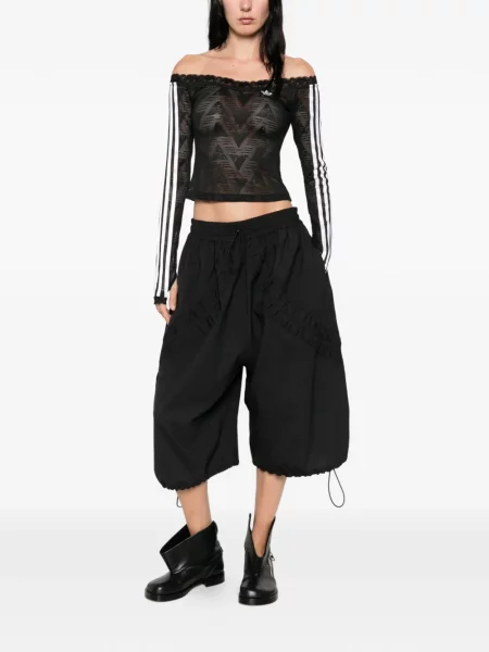 Яке Adidas с качулка с дантела черно