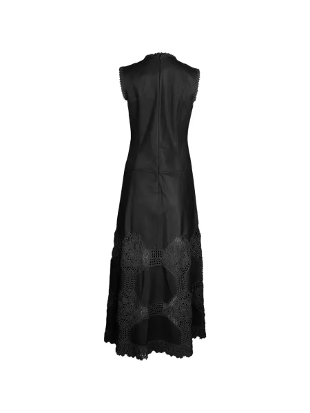 Rochie midi Ulla Johnson din piele negru