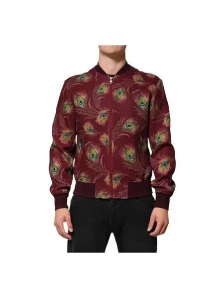 Kurtka bomber Dolce And Gabbana w piórka