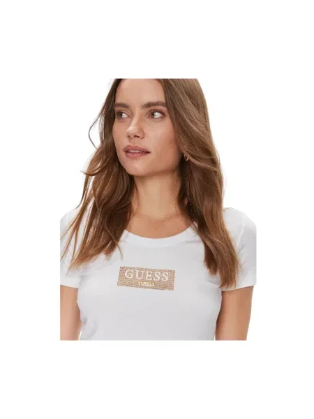 GUESS Tricou | alb