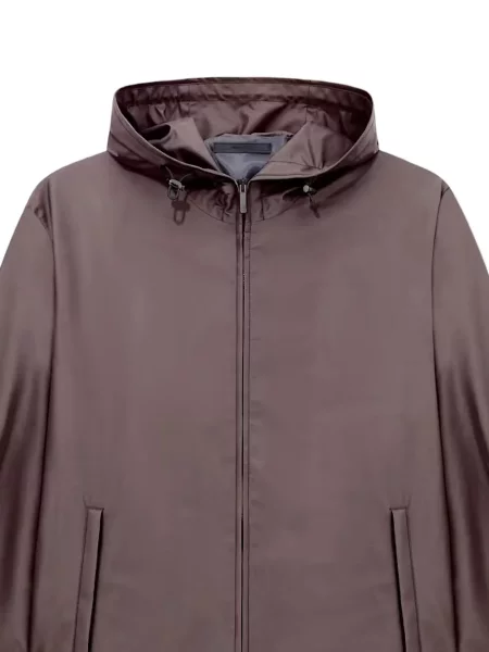 Jakna Giorgio Armani s kapuljačom smeđa