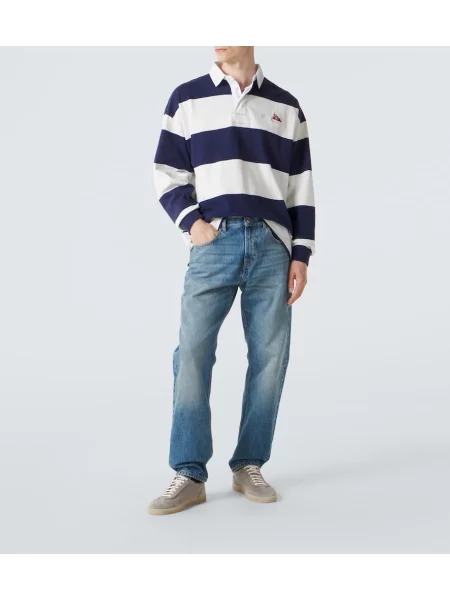 Pruhovaná polokošeľa Polo Ralph Lauren modrá