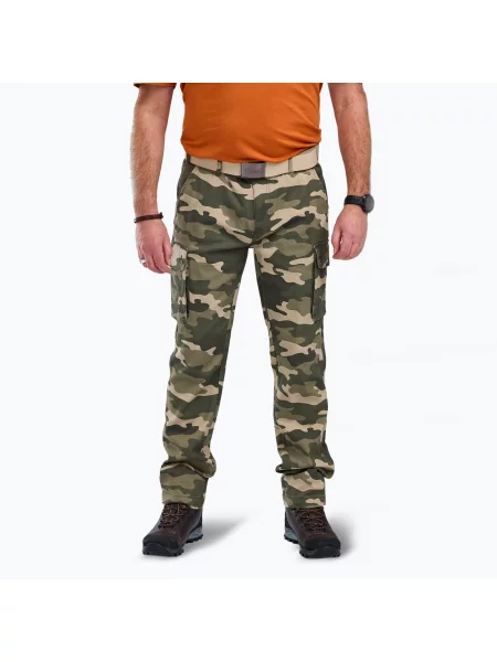 Pantaloni de trekking pentru bărbați Pinewood Värnamo Serengeti camou khaki