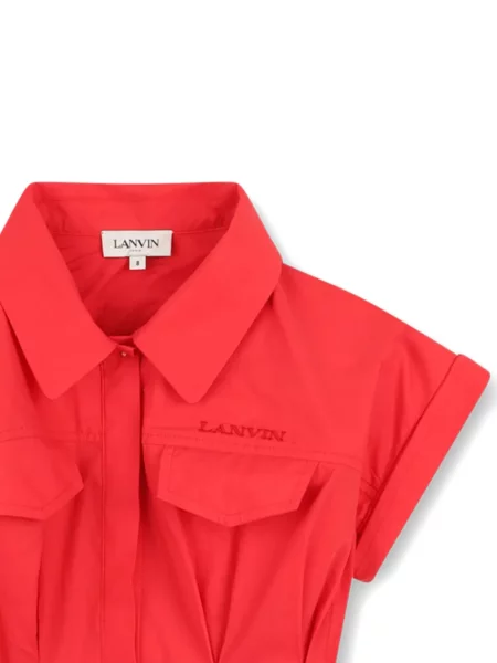 Рокля тип риза Lanvin Enfant червено