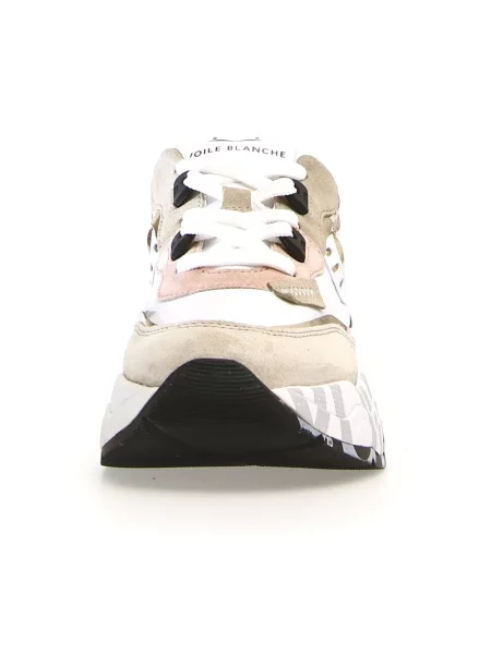 Sneakersy Voile Blanche z autografem skórzane eleganckie białe