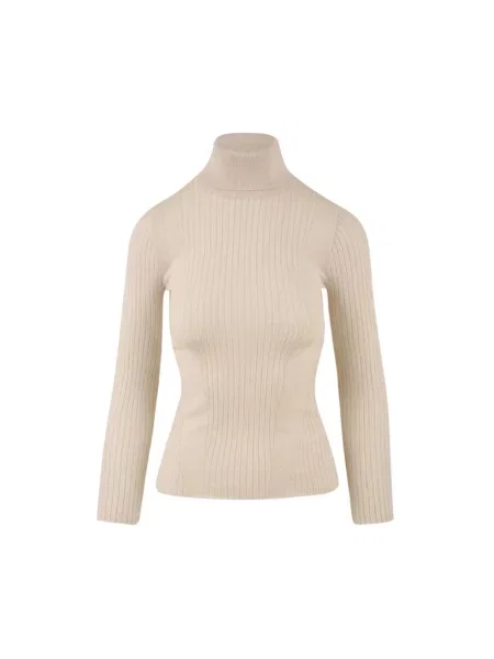 Sweter z golfem Akep do golfa biały