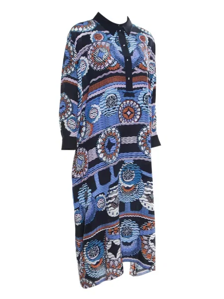 Μεταξωτή φόρεμα Peter Pilotto με σχέδιο με αφηρημένο print μπλε