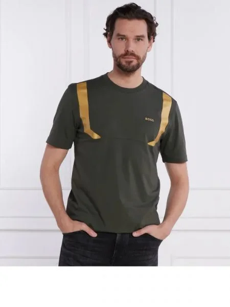 BOSS GREEN Tricou Tee 5 | stretch verde