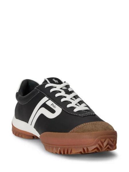 Polo Ralph Lauren Pantofi cu șireturi sport negru alb