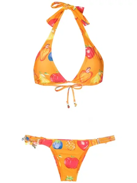 Costum de baie Amir Slama cu imagine portocaliu