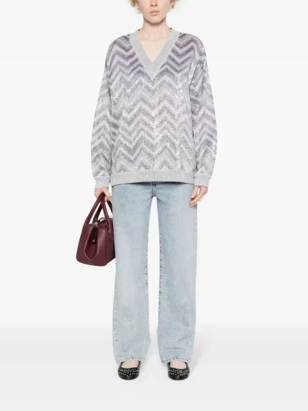 Megztinis Missoni su blizgučiais pilka
