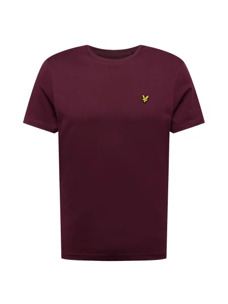 Lyle & Scott Tričko Plain burgundská / žltá vínová