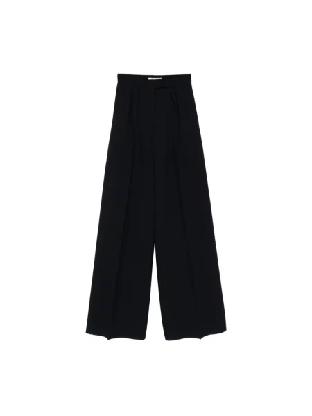 Spodnie Max Mara wełniane niebieskie