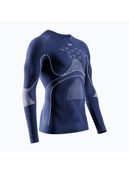 Termo tričko longsleeve X-Bionic Energy Accumulator marine/optical white bílé