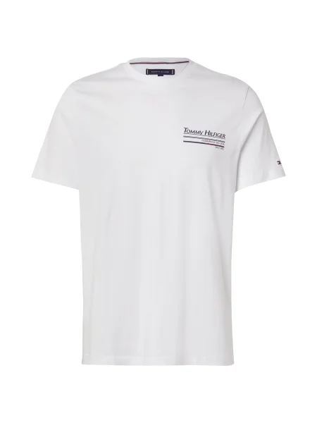 TOMMY HILFIGER Tricou OUTLINE SAILING albastru marin / roșu / negru alb