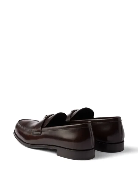 Pantofi loafer Prada din piele maro