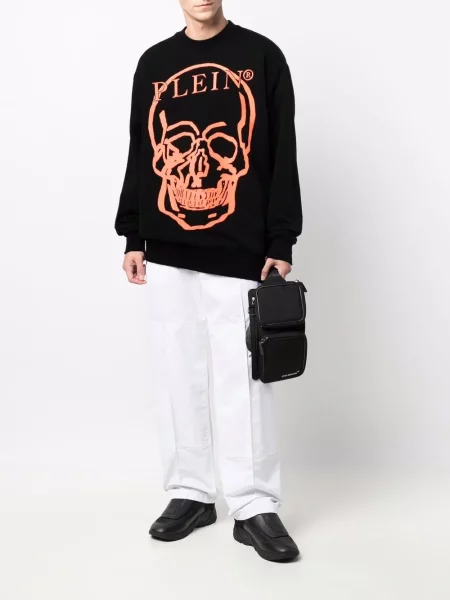 Raštuotas ilgas džemperis Philipp Plein juoda