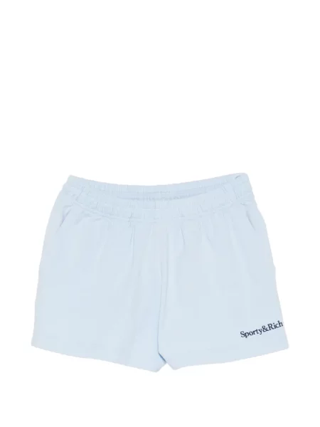 Pantaloni scurți Sporty & Rich alergare cu autograf albastru