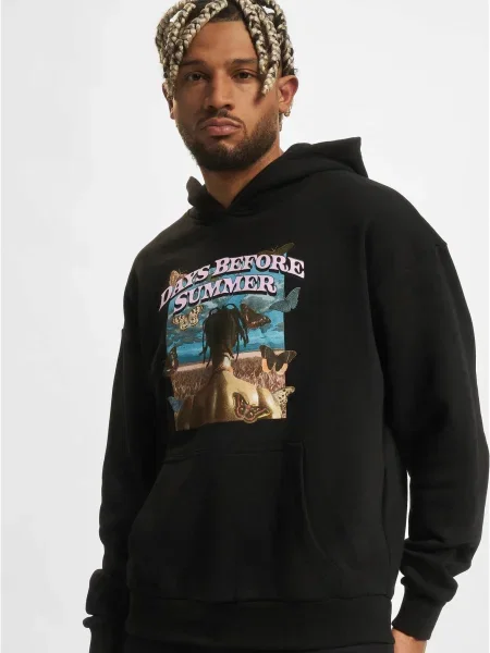 Geacă Mister Tee cu glugă negru