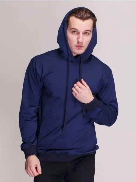 Худі HiBrand бавовна/поліестер синій