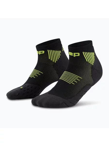 Kompresní ponožky CEP Run Low Cut black/lime černé