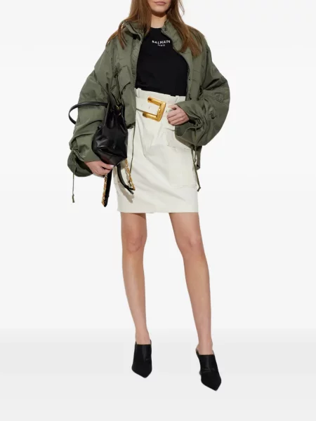 Cu centură fusta mini Balmain