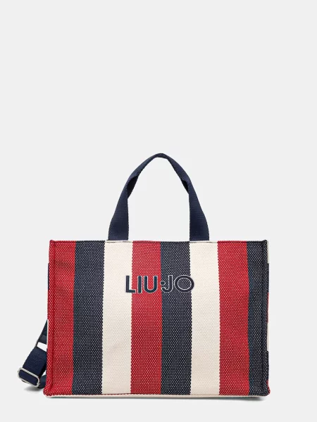 Plátěná shopper kabelka Liu Jo modrá