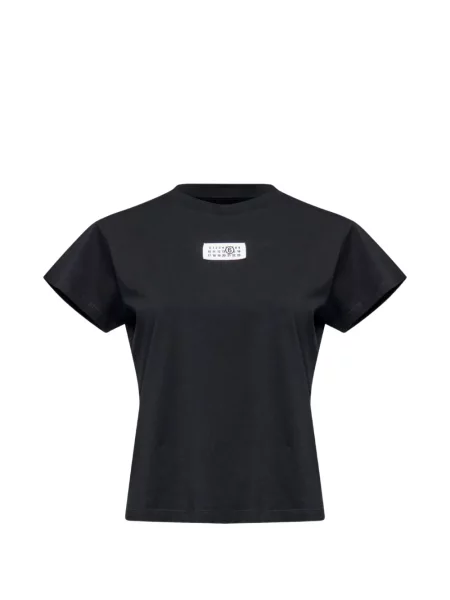 Scurt tricou Mm6 Maison Margiela cu autograf negru