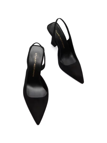 Pantofi cu toc Stuart Weitzman slingback negru