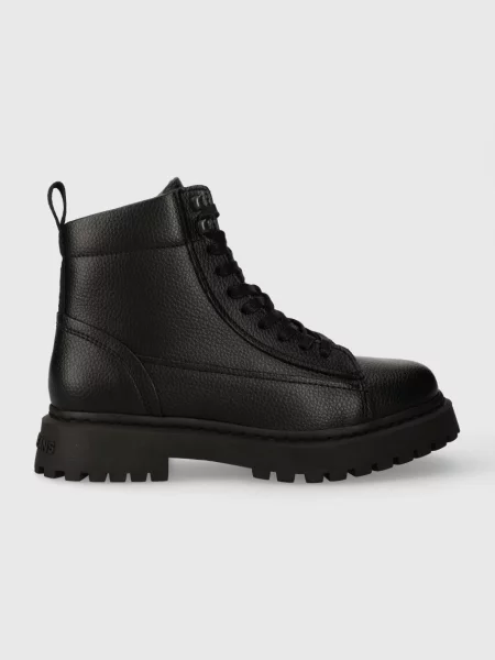 Кожени туристически обувки Tommy Jeans TJM WARM LINING BOOT черно