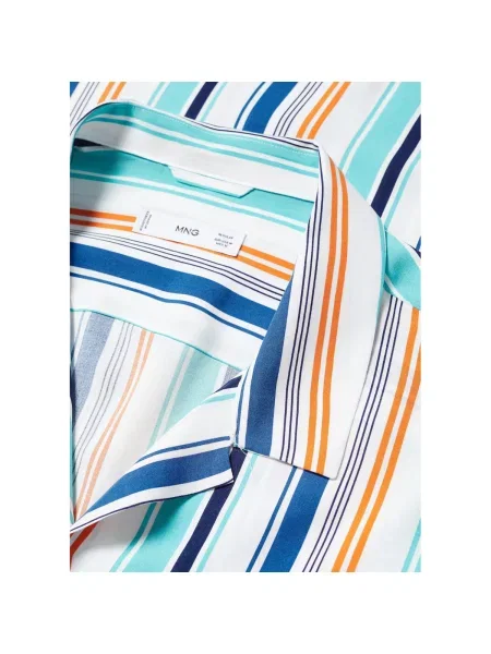 Cămașă Mango cu dungi albastru