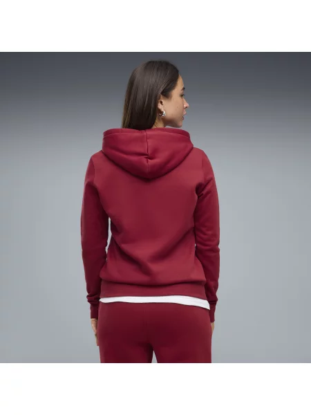PUMA bluza z kapturem z logo ESS OdzieÅ¼ S czerwony