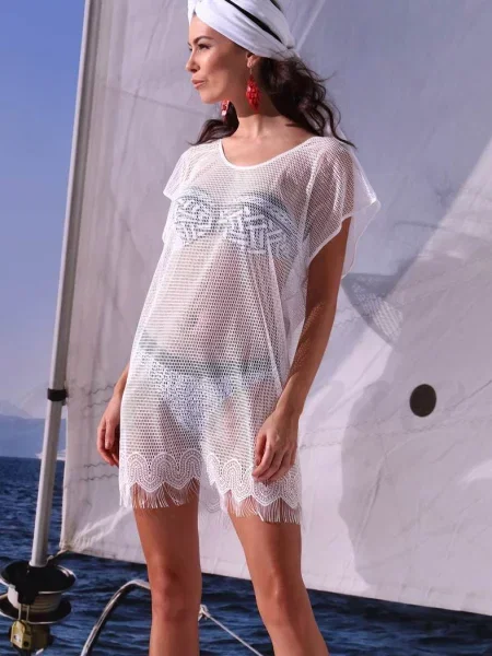 Пляжная туника біла