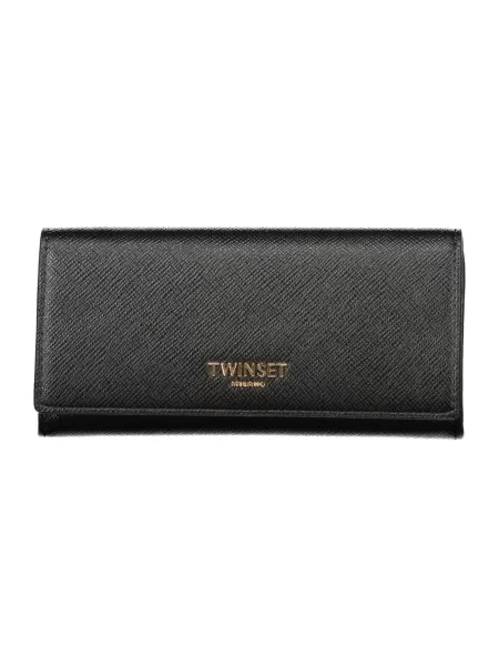 Portfel Twinset z logo czarny