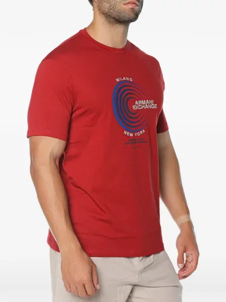 Tricou Armani Exchange cu imagine roșu