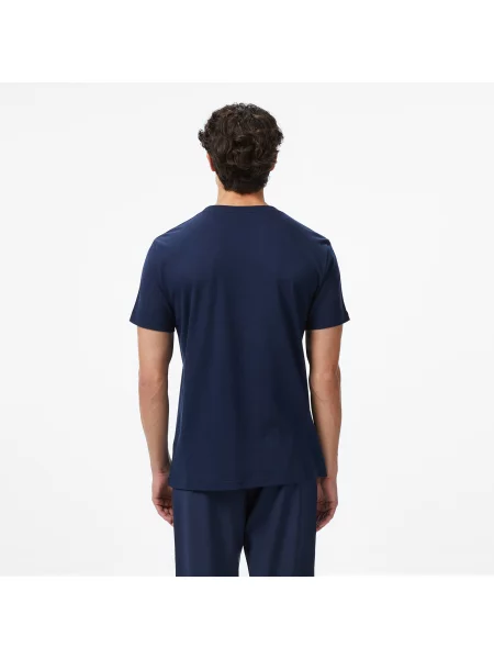 Lacoste T-Shirt Z Okrągłym Dekoltem Oversize granatowy
