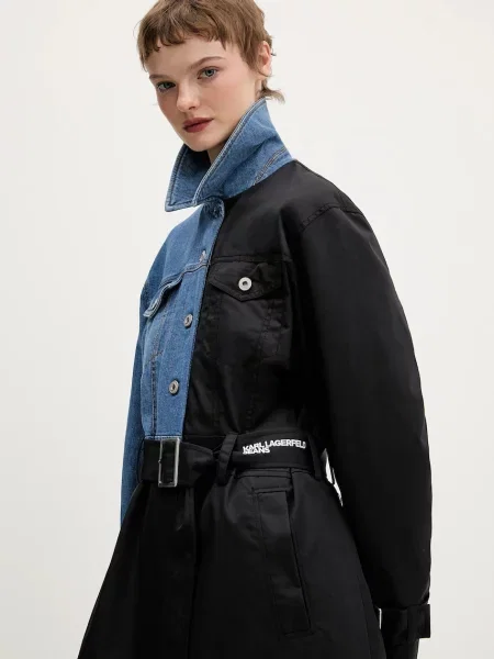 Пальто Karl Lagerfeld Jeans чорний