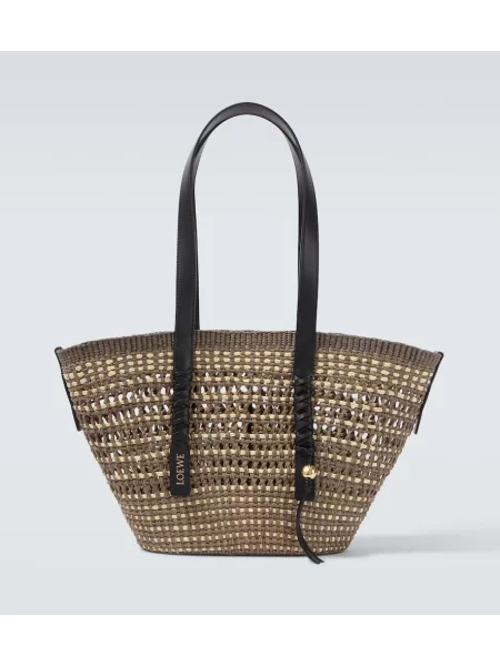 Geantă Loewe țesută verde