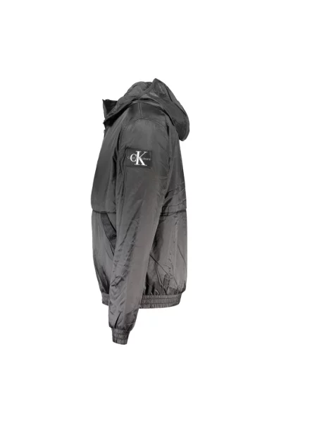 Kurtka Calvin Klein elegancka z długim rękawem czarna