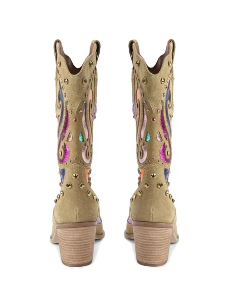 Botine Kurt Geiger London din piele de căprioară maro