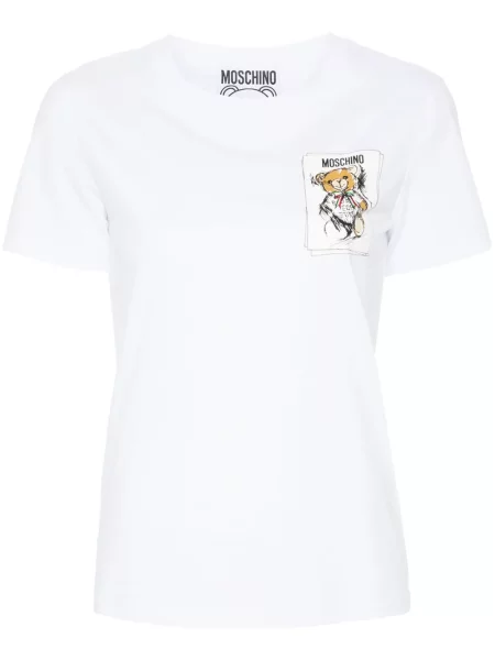 Ursuleț de pluș tricou Moschino alb