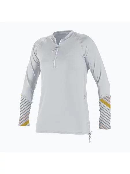 Дамска блуза за плуване с дълъг ръкав O'Neill Front Zip Sun white/mika бяло