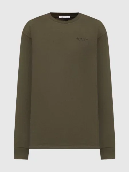 Лонгслів кольору з логотипом Givenchy хакі