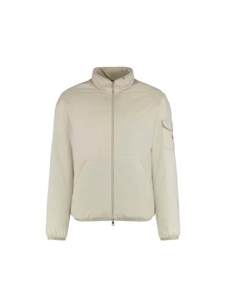 Krótka kurtka puchowa Moncler ocieplana beżowa